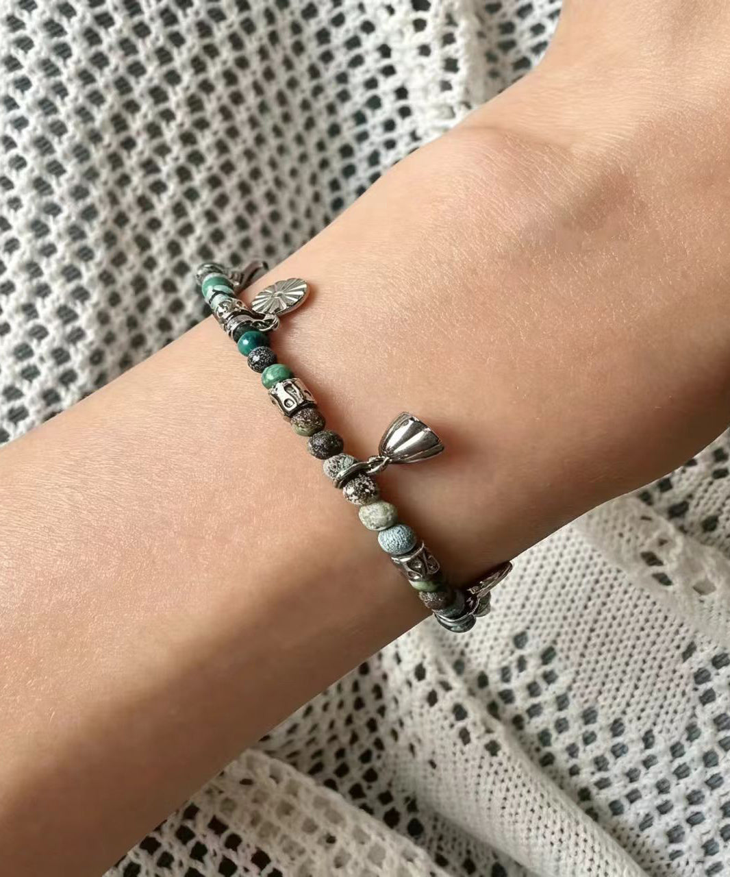 Ensemble de trois bracelets pour femmes multicolores style perles 3
