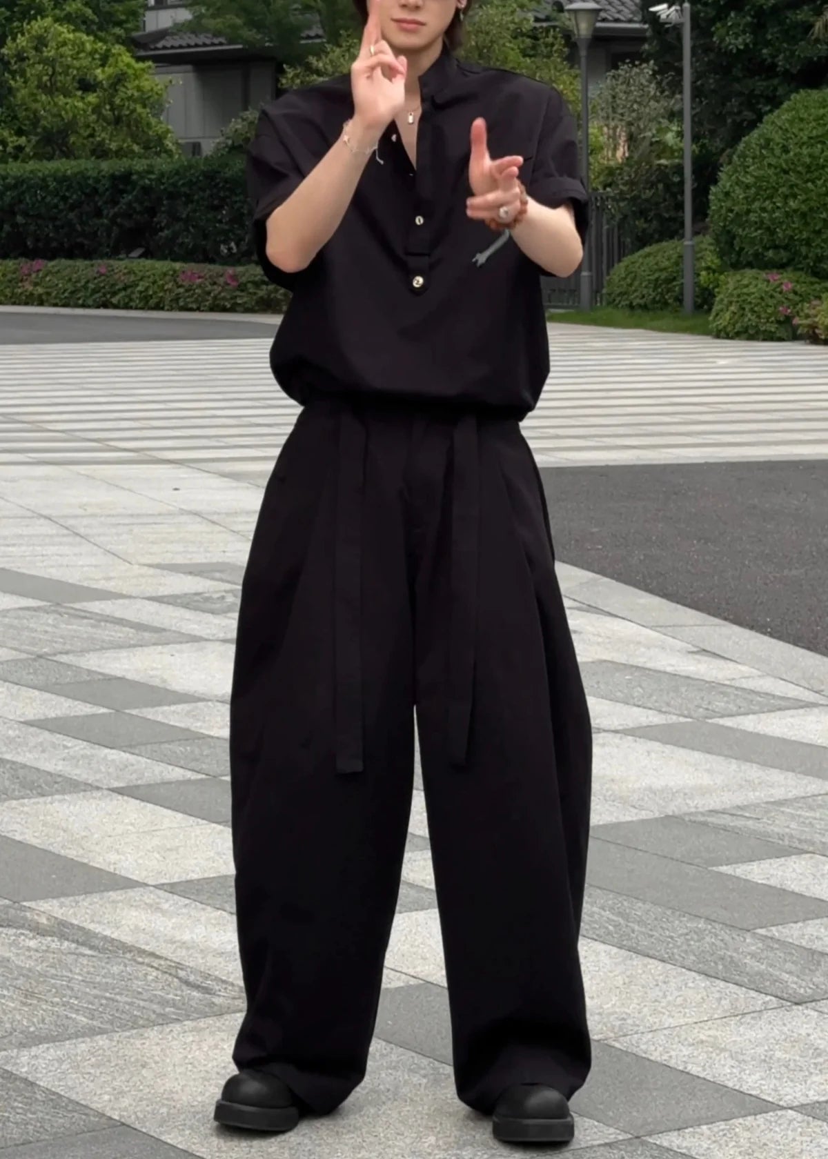 Ensemble deux pièces homme oversize kaki automnal 2