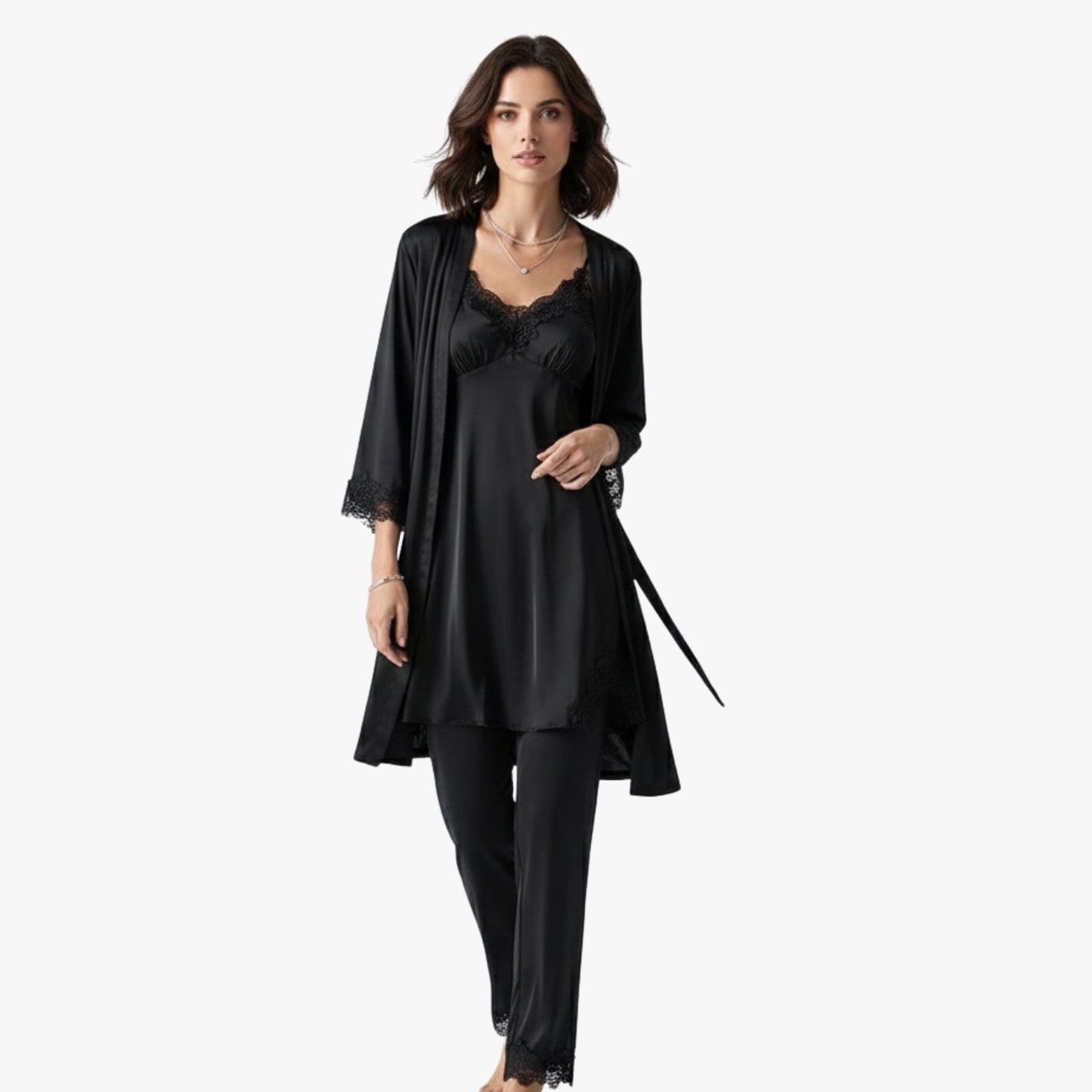Ensemble pyjama style soie douce 2