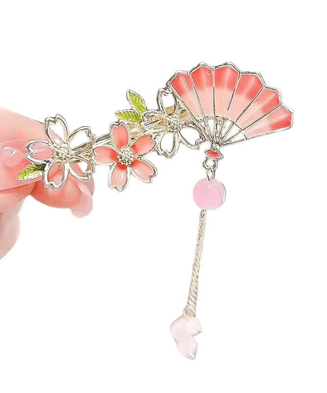 Épingle à cheveux femme style éventail floral délicat 2