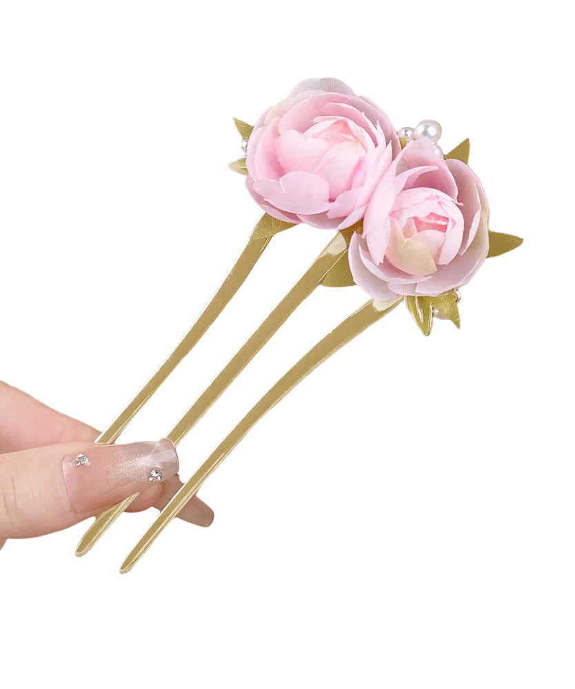 Épingle à cheveux femme style pivoine délicate 0
