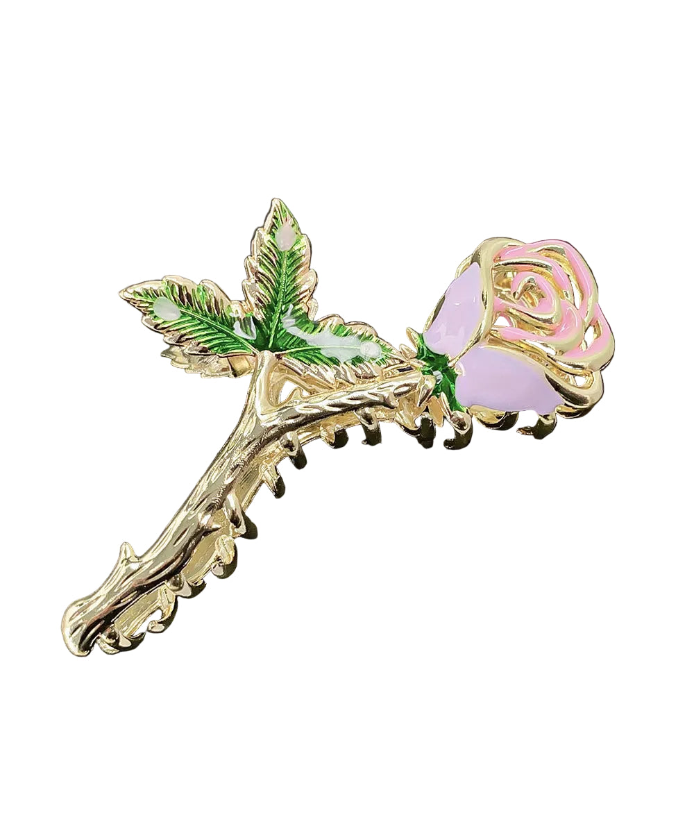 Épingle à cheveux pour femme style boutique avec zircon rose 2