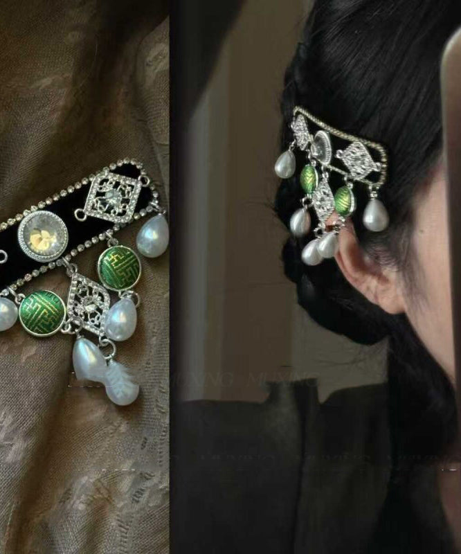 Épingles à cheveux pour femmes style goutte d'eau avec zircon et gland 0