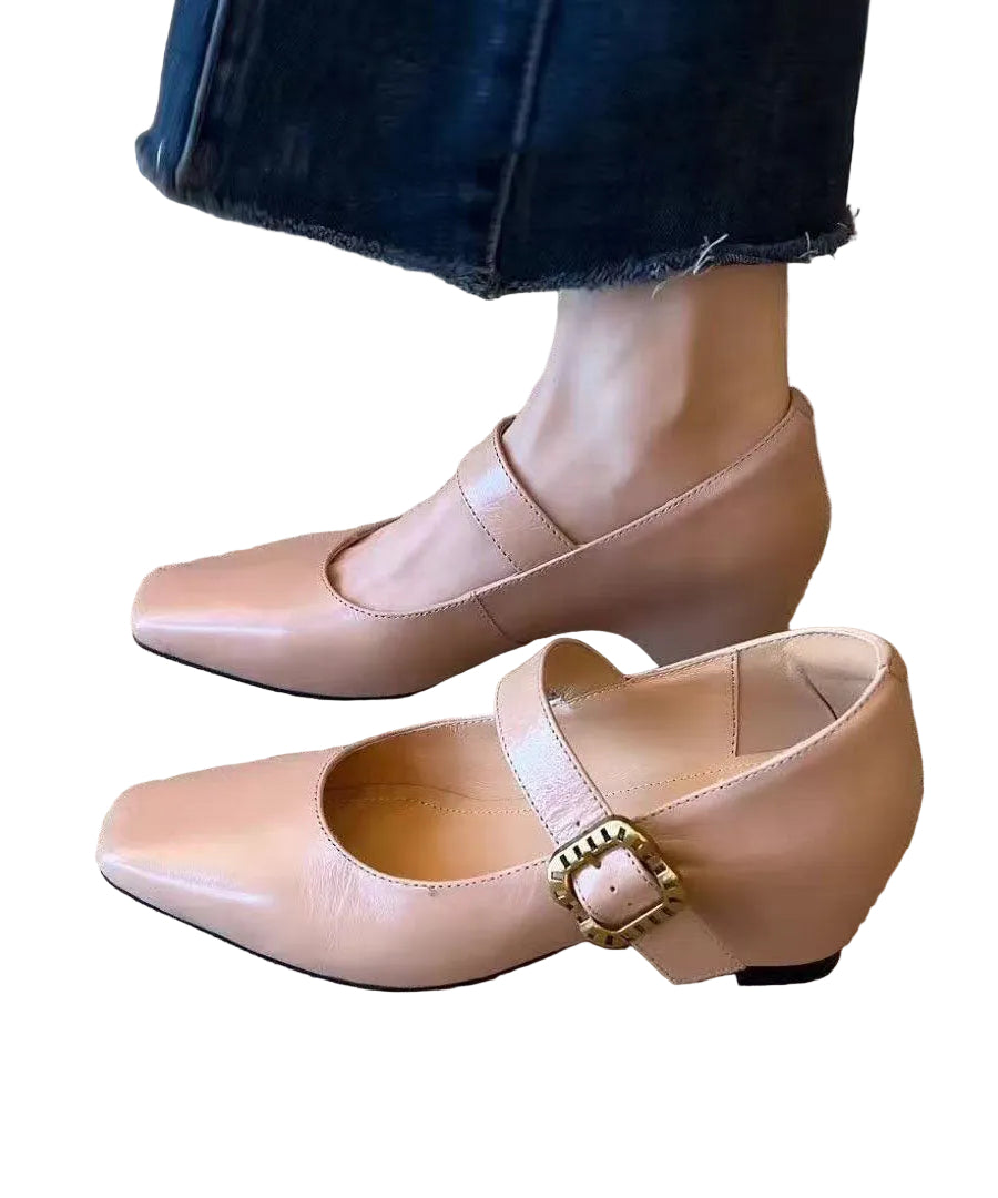 Escarpins Femme Talons Hauts Épais Style Classique 0