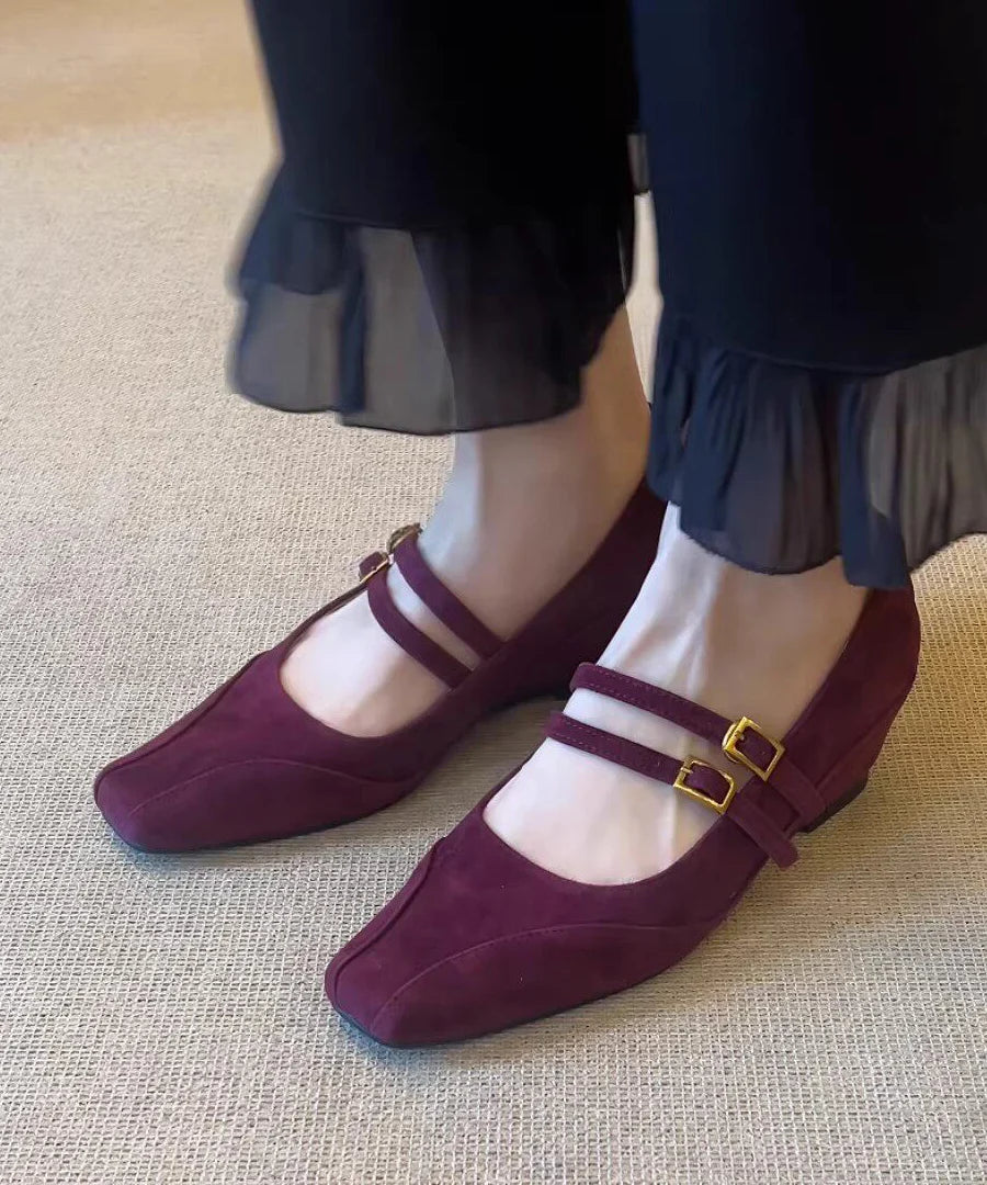 Escarpins compensés à bride boucle pour femme 3