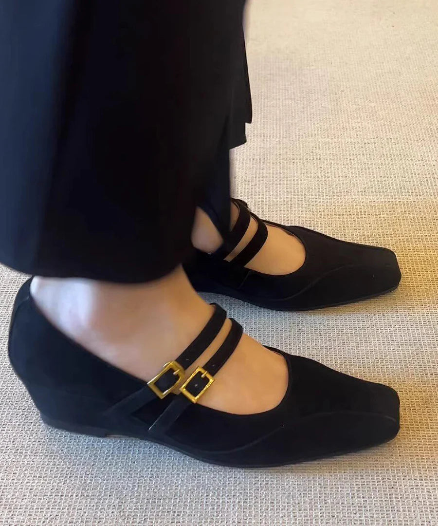Escarpins compensés à bride boucle pour femme 4