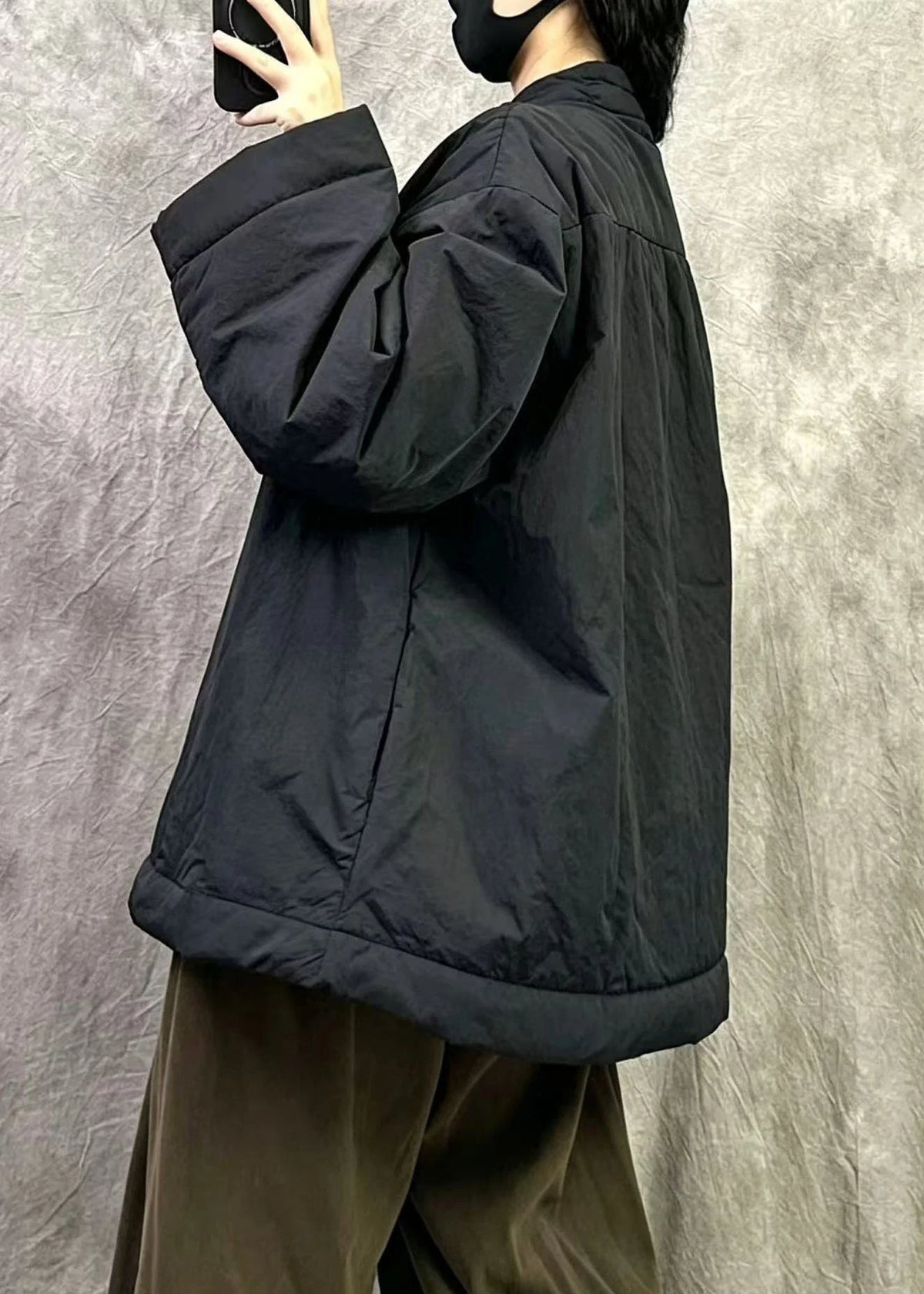 Femme Parka Oversize à Motif Floral Hiver 3