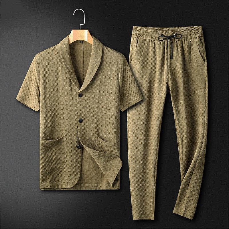 Costume Homme à Deux Pièces Moderne en Polyester 3