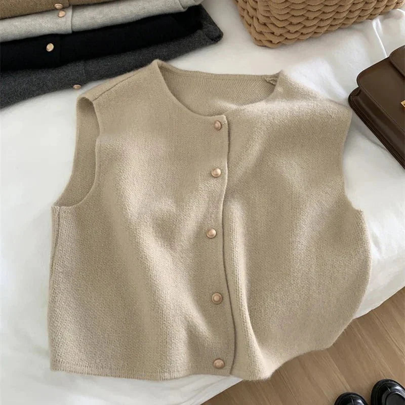 Gilet Décontracté Boutonné pour Femmes 0
