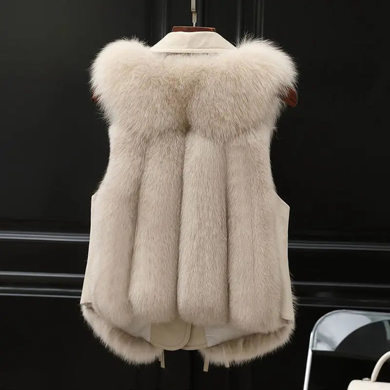 Gilet Femme en Fourrure Royale Chic 1
