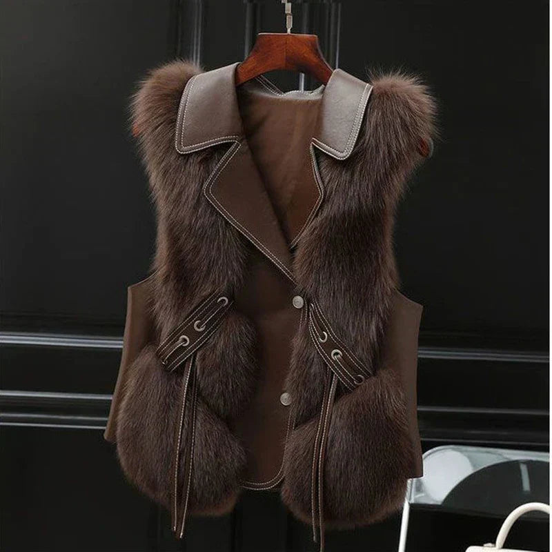 Gilet Femme en Fourrure Royale Chic 4