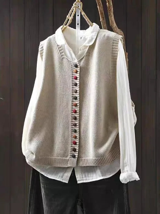 Gilet Tricoté Ample pour Femmes 1