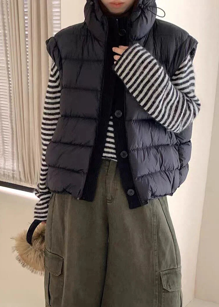 Gilet d'hiver à capuche pour femme coupe ample 1