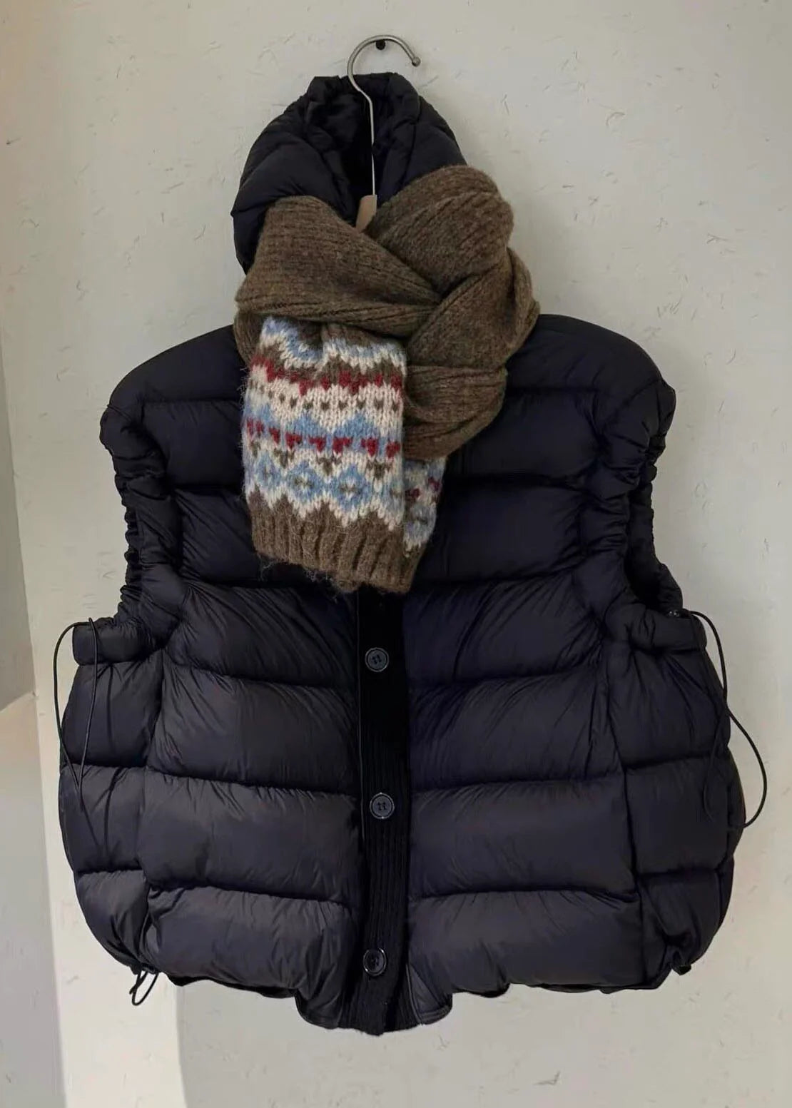 Gilet d'hiver à capuche pour femme coupe ample 3