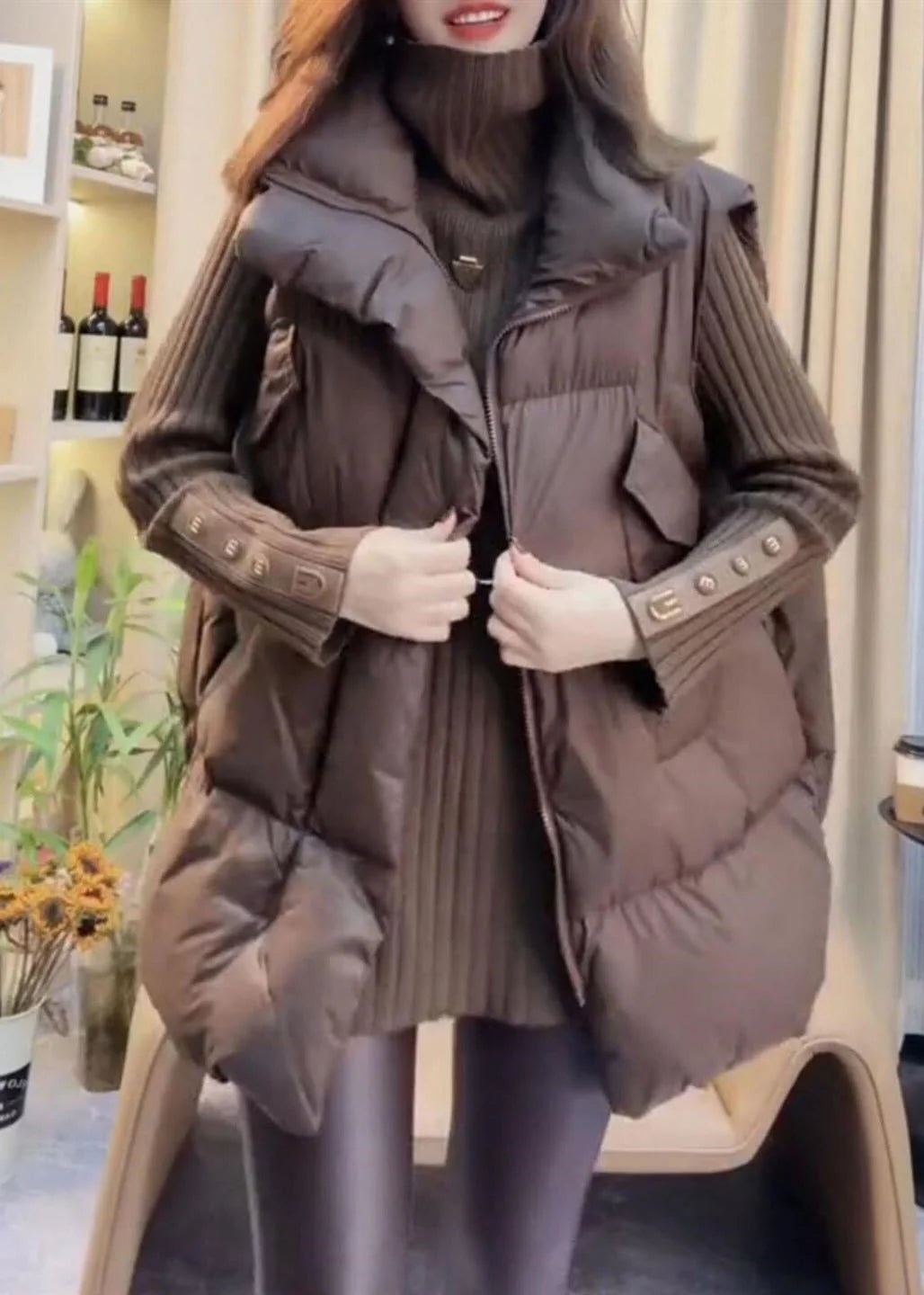 Gilet d'hiver ample pour homme style décontracté 2