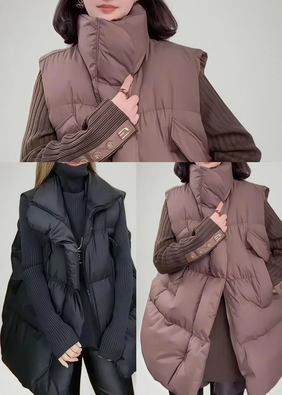 Gilet d'hiver ample pour homme style décontracté 4