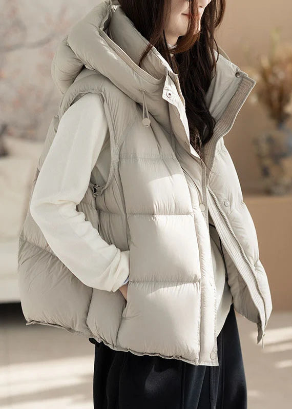 Gilet d'hiver oversize à capuche pour femme 2