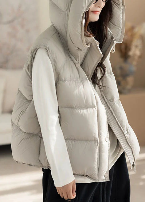 Gilet d'hiver oversize à capuche pour femme 3