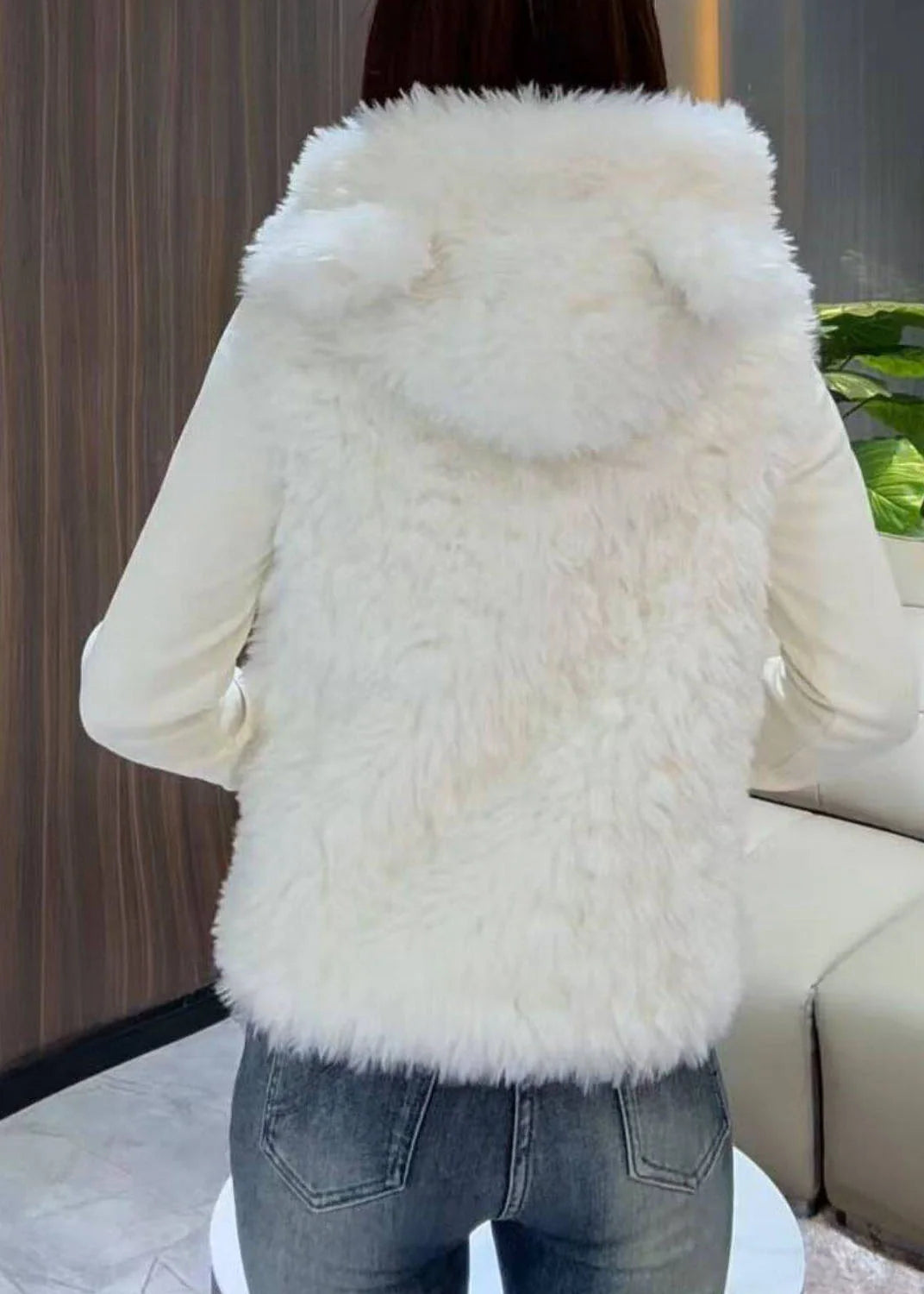 Gilet d'hiver pour femme avec capuche et poches 4