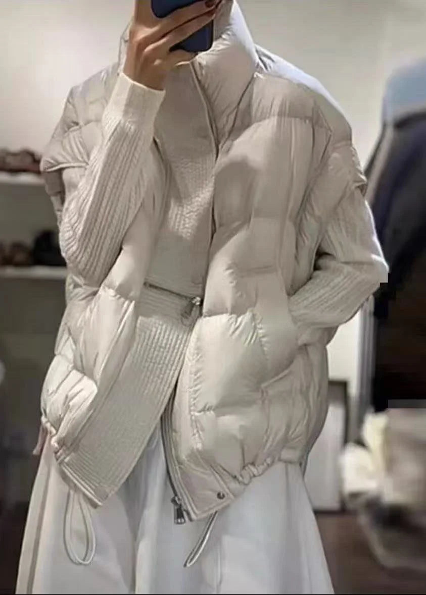 Gilet d'hiver pour femmes à fermeture éclair et cordon de serrage 2