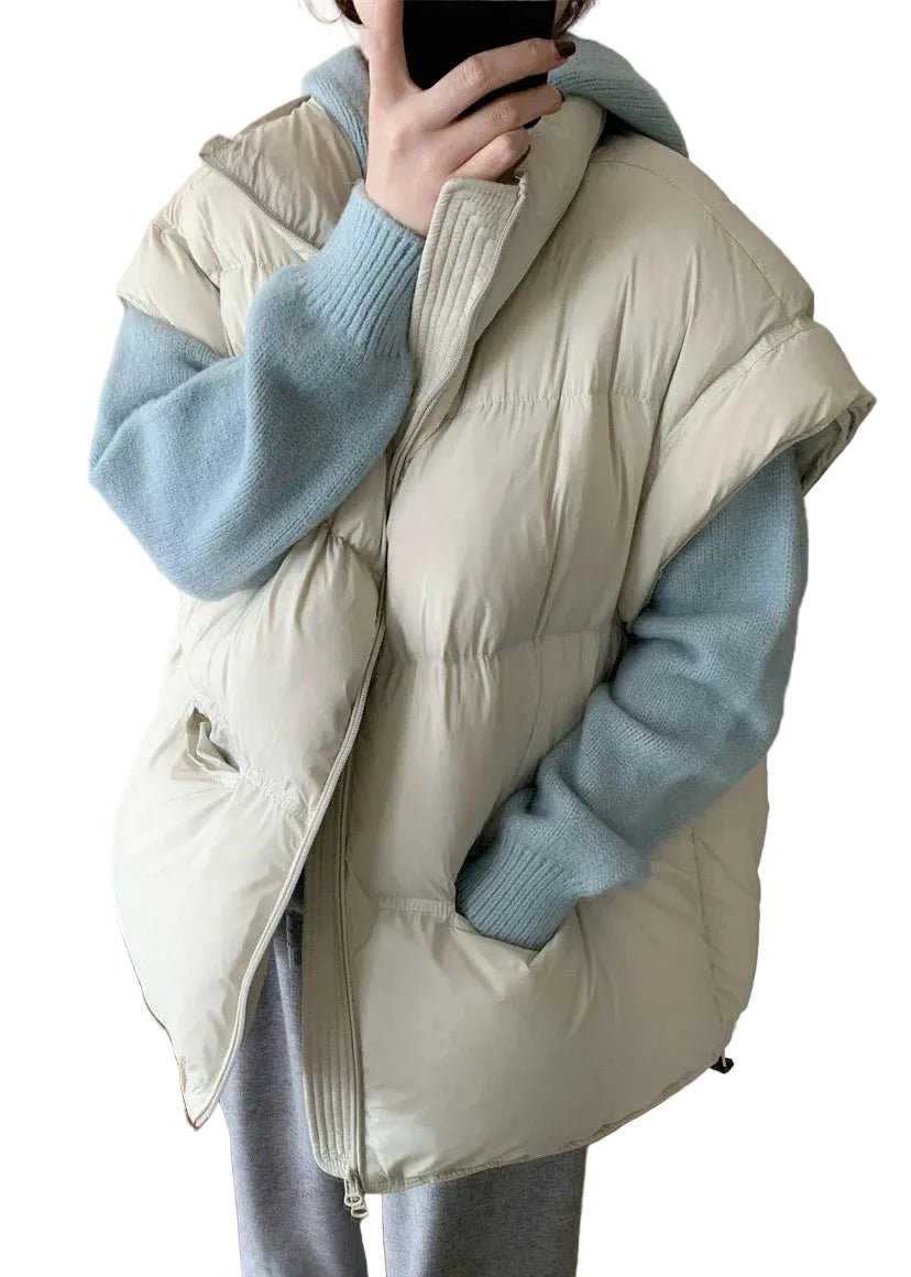 Gilet d'hiver pour homme à poches surdimensionnées style décontracté 2
