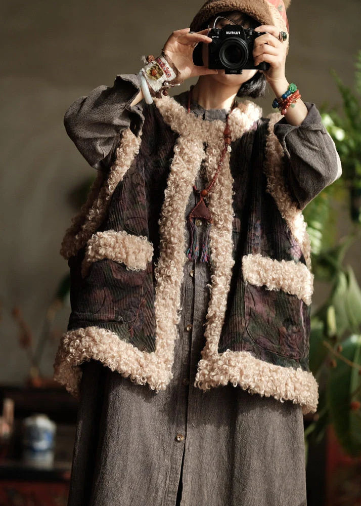 Gilet d'hiver pour homme style velours côtelé rembourré 2