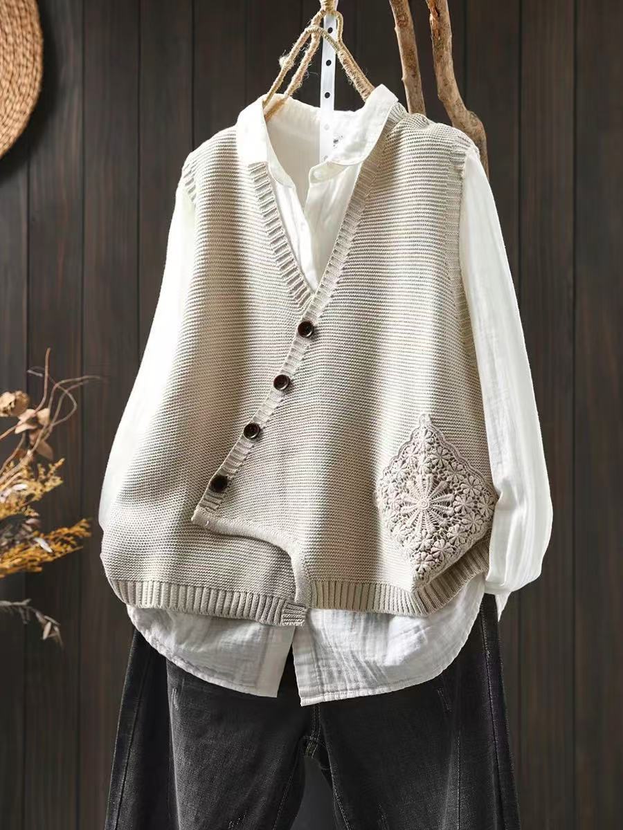 Gilet en Tricot Femme Chic 0