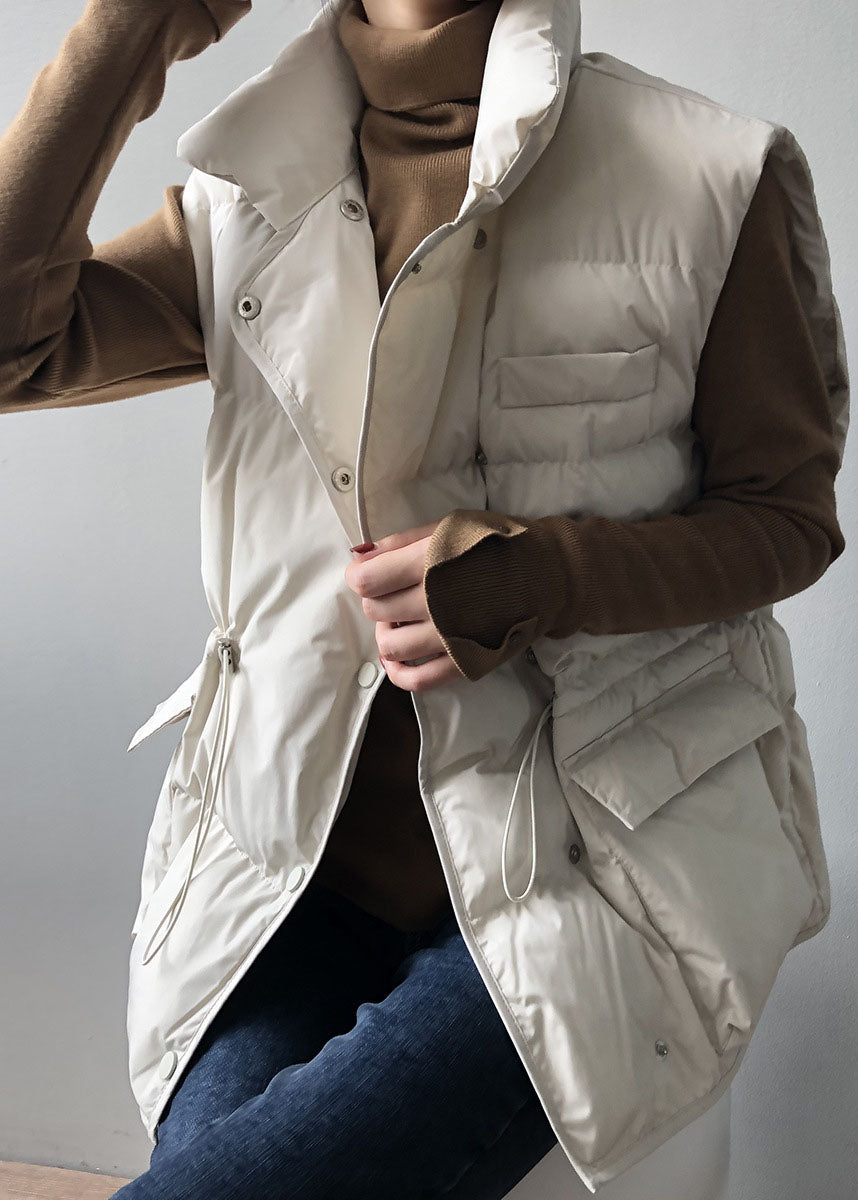 Gilet sans manches d'hiver pour femmes avec cordon de serrage 2
