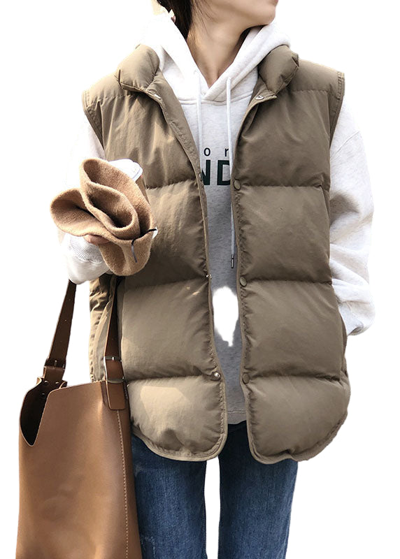 Gilet sans manches d'hiver pour femmes en khaki 0