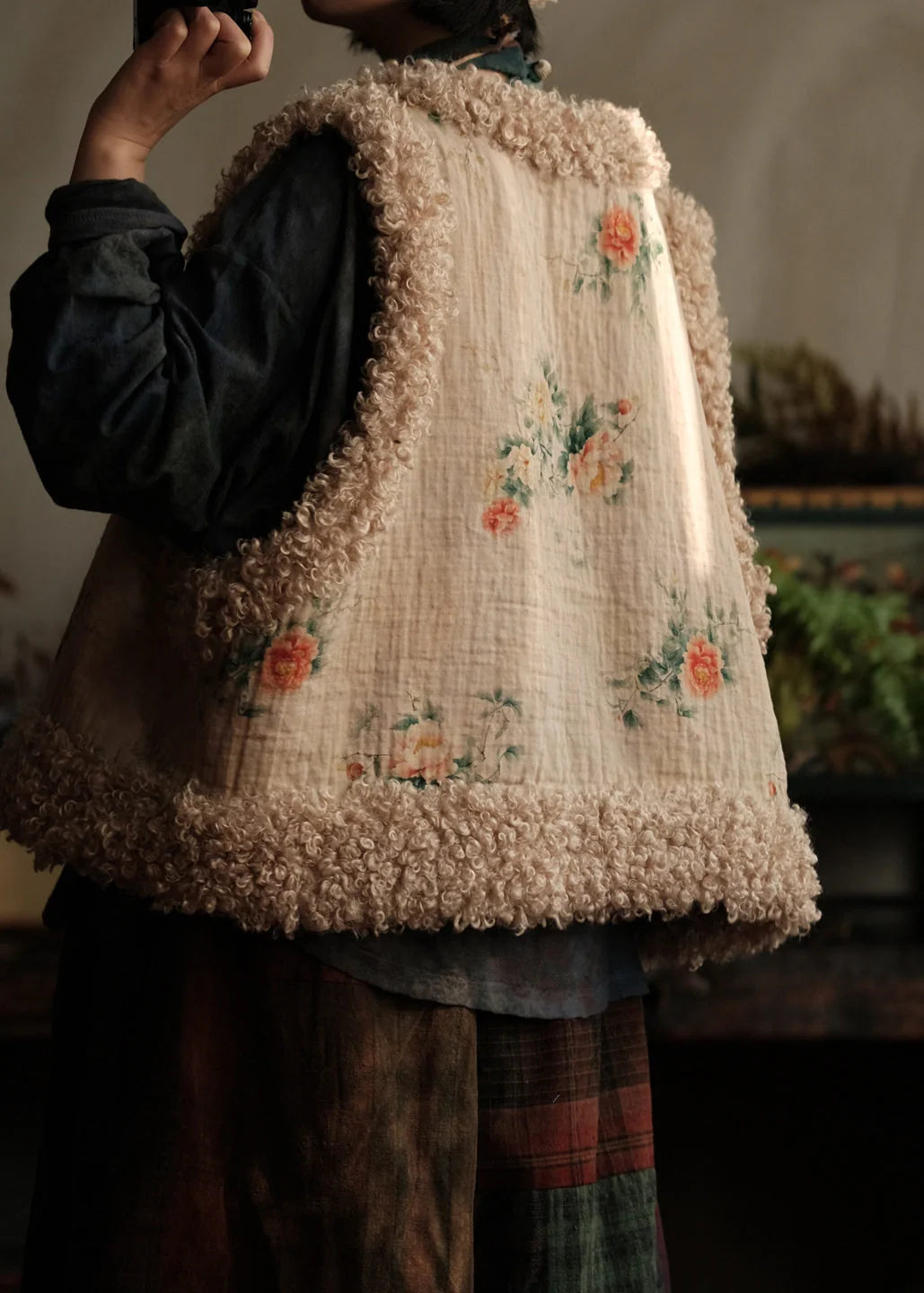 Gilet sans manches pour femme style décontracté patchwork 4