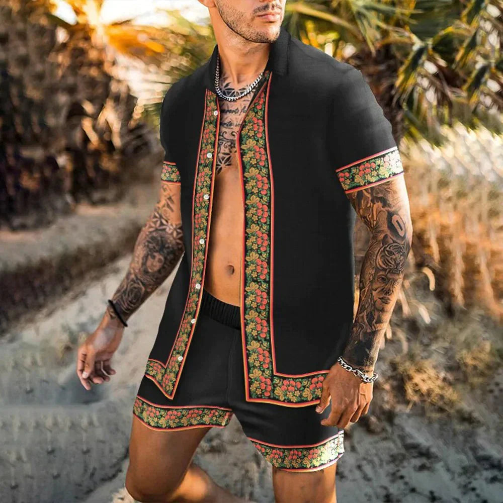 Variant image for Ensemble de Loisirs pour Hommes Patchwork Coton Polyester-89