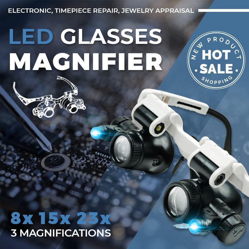Loupe de Précision Adulte LED Réglable Plastique Verre Optique-1