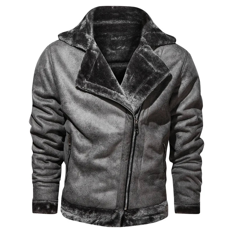 Variant image for Veste Cuir Homme Intemporelle Ajustée en Cuir Véritable-17