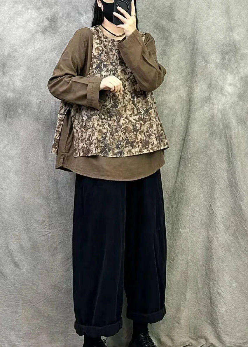 Haut Femme Oversize Imprimé Patchwork 2