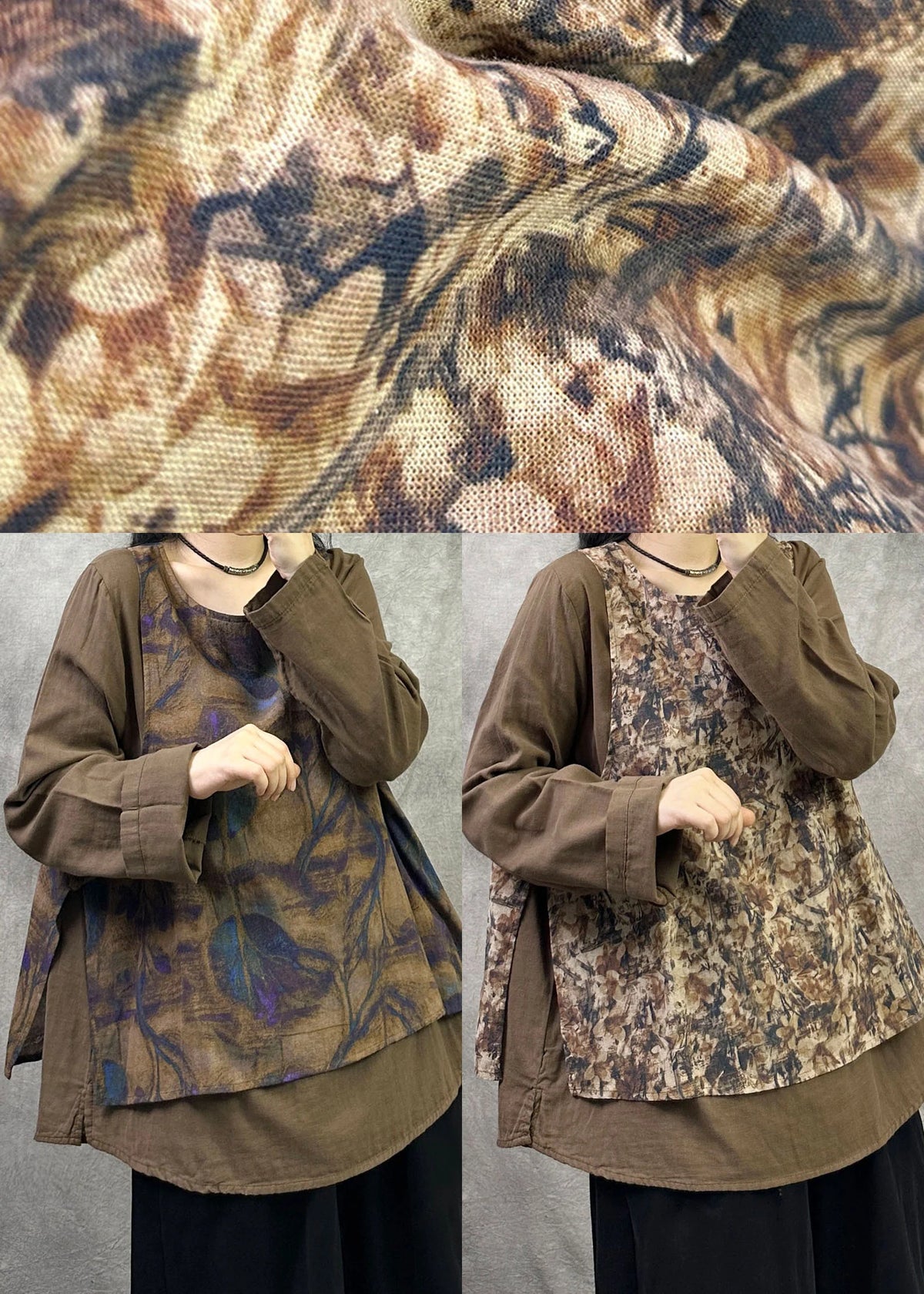 Haut Femme Oversize Imprimé Patchwork 4