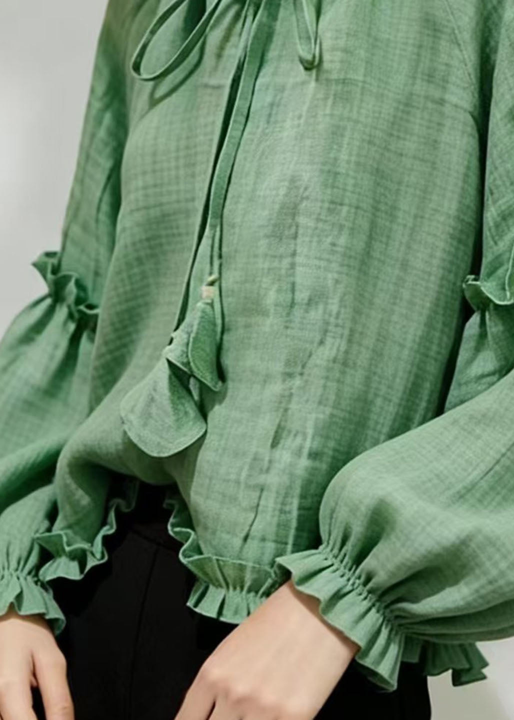 Haut Femme à Lacets et Volants Style Estival Décontracté 4