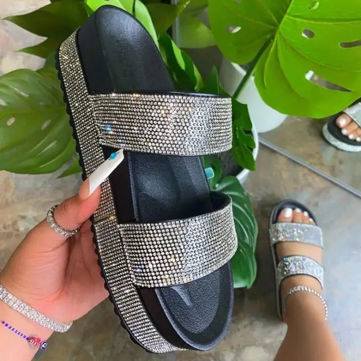 Sandales à paillettes pour femmes