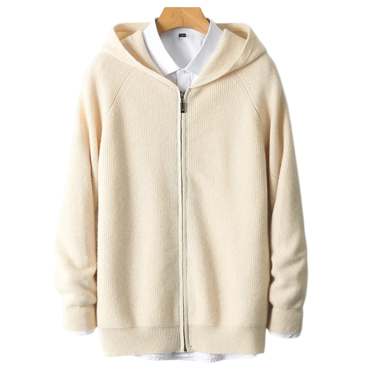 Homme Cardigan à Capuche Zippé 0
