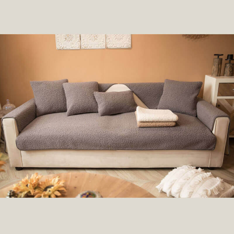 Housse de Canapé Confort Doux Antidérapante pour Décoration Intérieure 6