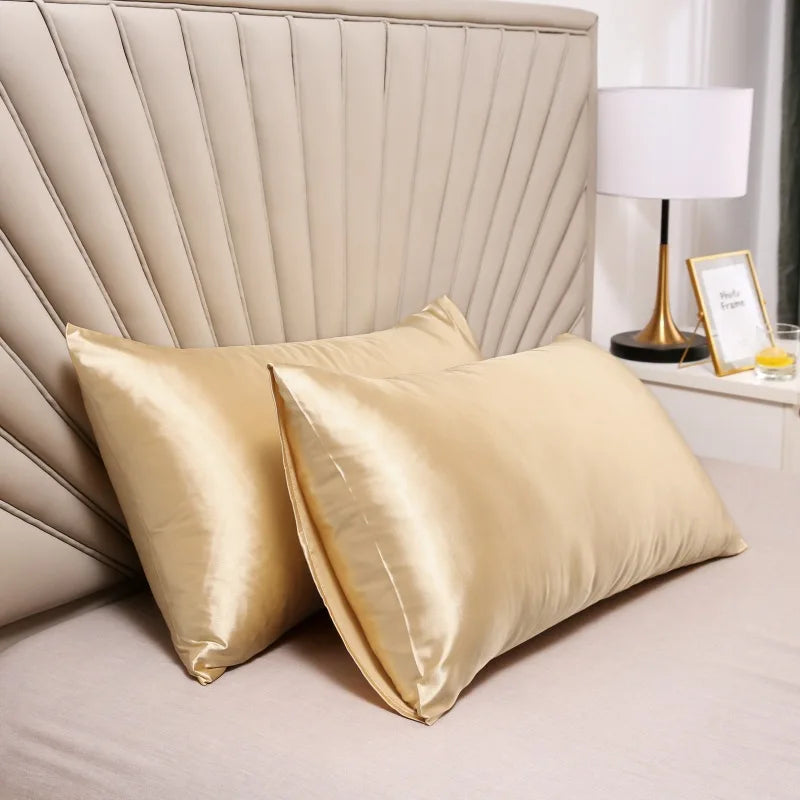 Housse de Coussin en Soie Hypoallergénique Unisexe