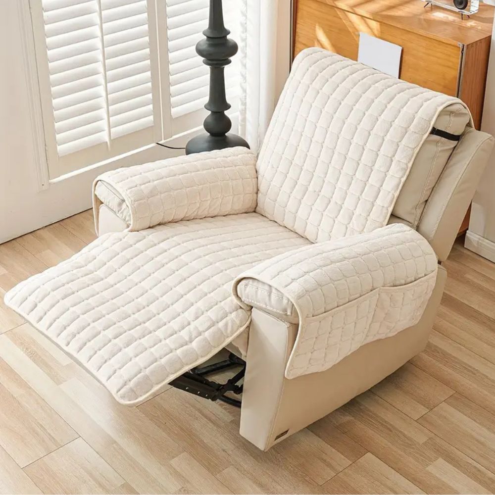 Housse de Fauteuil Inclinable Moderne avec Texture en Grille 5