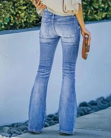 Jean Bootcut Taille Haute Femme Chic 2