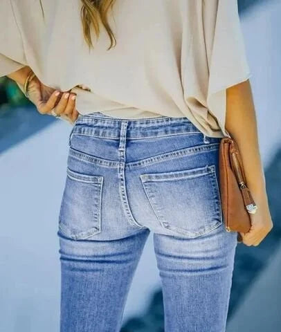 Jean Bootcut Taille Haute Femme Chic 4