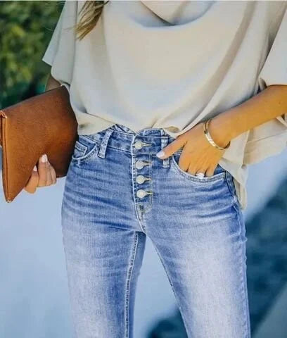 Jean Bootcut Taille Haute Femme Chic 5