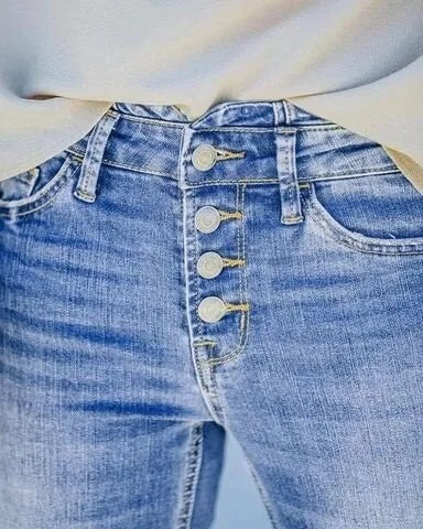 Jean Bootcut Taille Haute Femme Chic 6