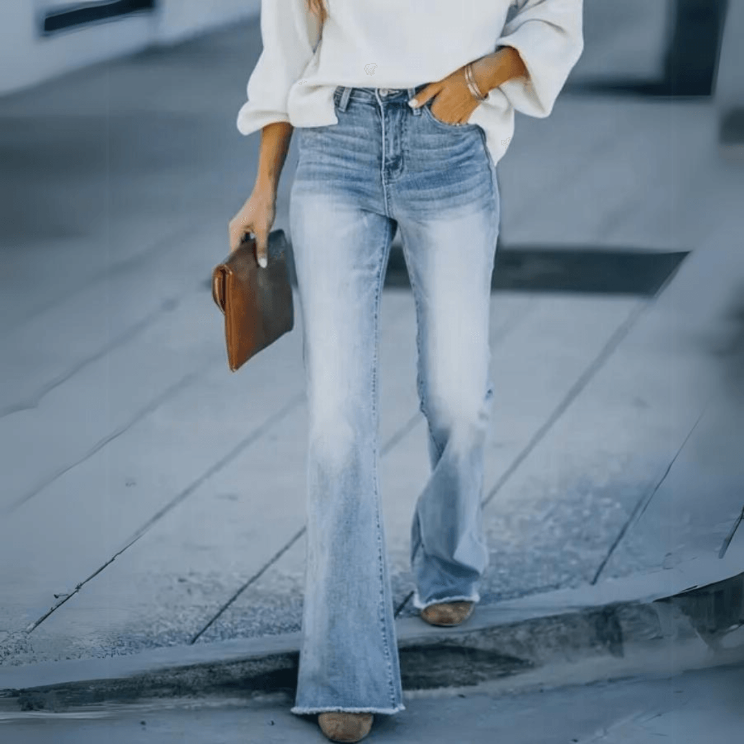 Jean Droit Taille Haute pour Femme Printemps 4