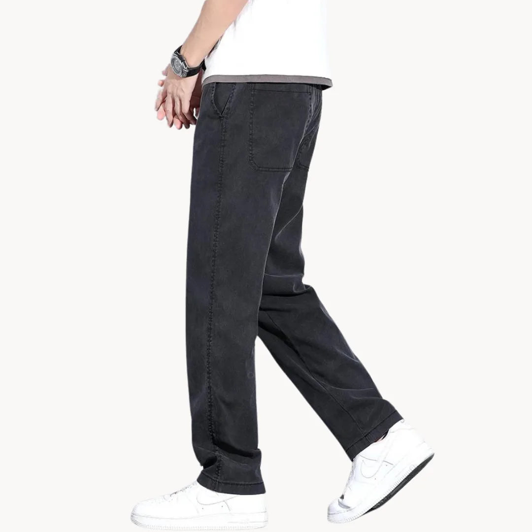Jean Droit à Jambe Large pour Hommes 1