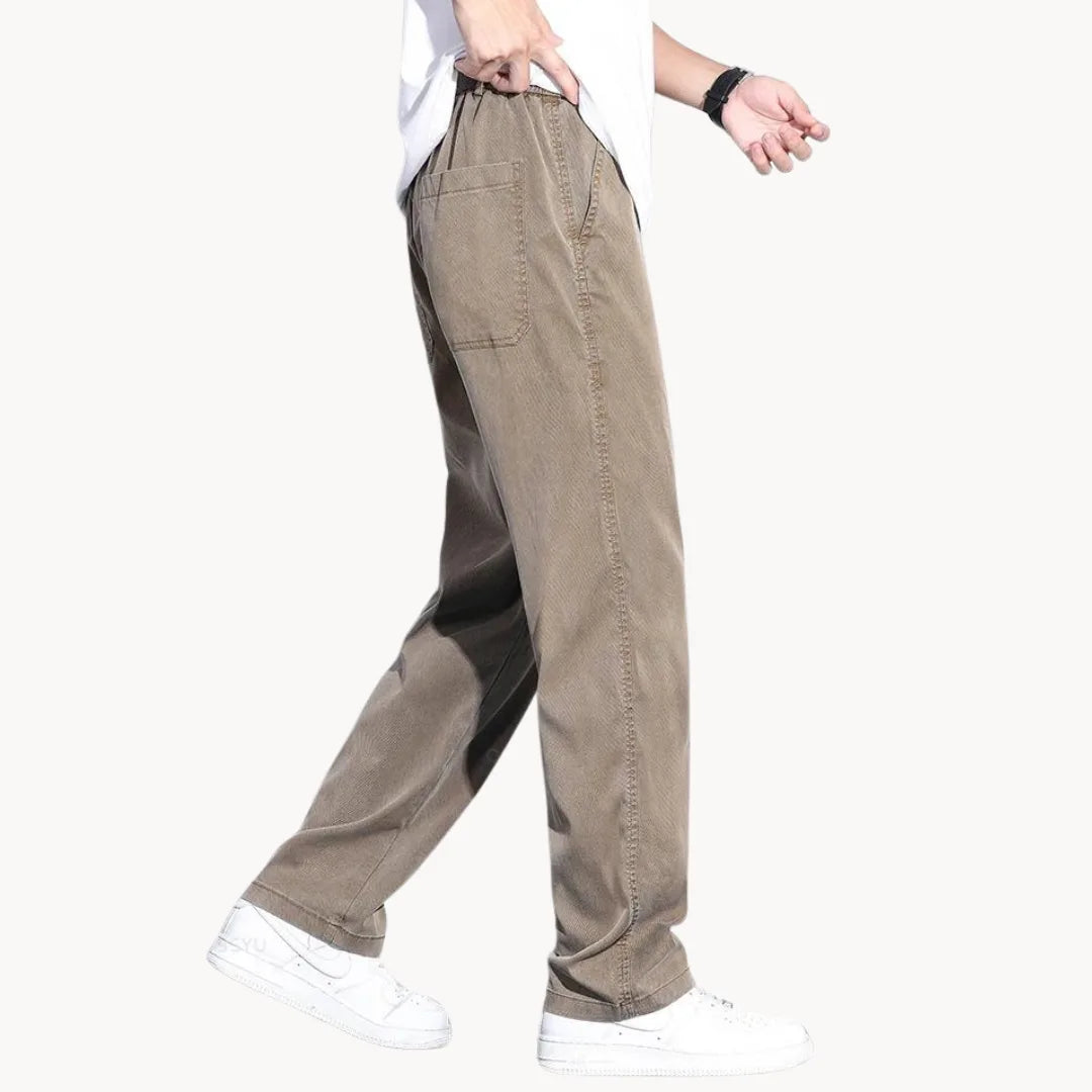 Jean Droit à Jambe Large pour Hommes 4