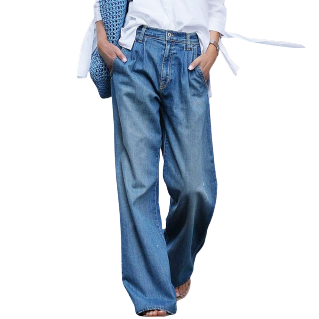 Jean Femme Coupe Large Confortable 0