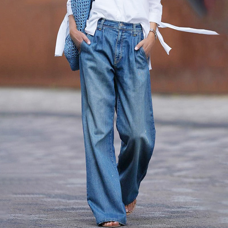 Jean Femme Coupe Large Confortable 1
